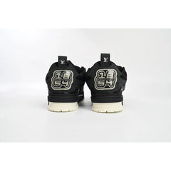 Louis Vuitton Leather lace up Fashionable Board Shoes Black 51BCOLRB