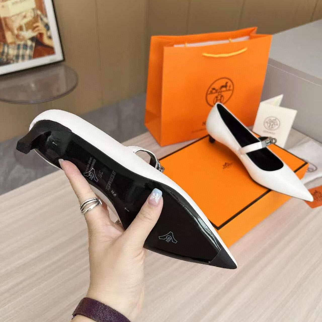Hermes Pointed Toe Pumps High Heels
